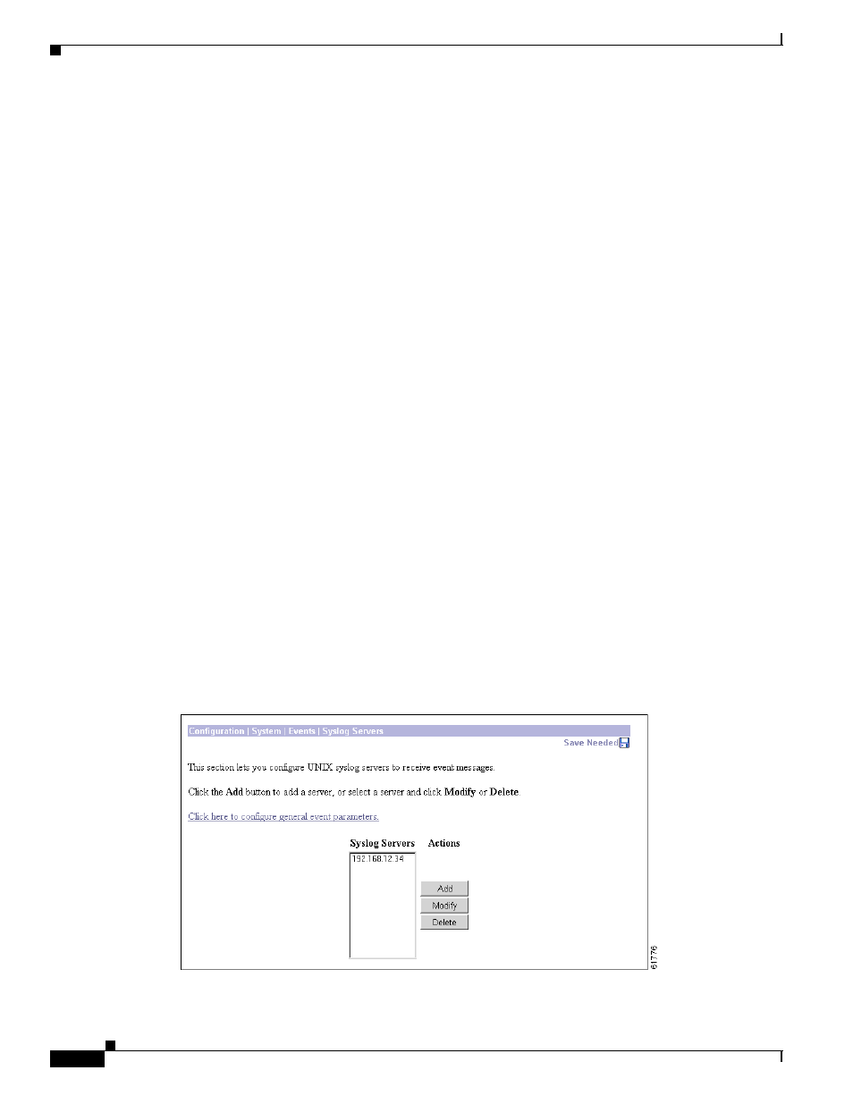 Port, Add or apply/cancel, Reminder | Configuration | system | events | syslog servers | Cisco VPN 3002 User Manual | Page 110 / 282