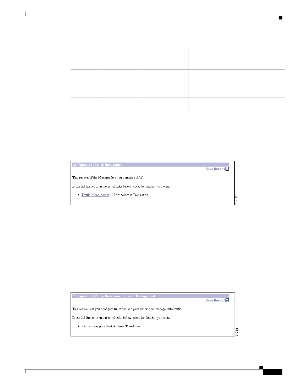 Configuration | policy management, Traffic management, Table 11-1 | Cisco VPN 3002 User Manual | Page 123 / 282