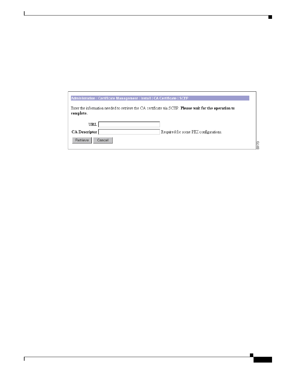 Ca descriptor, Retrieve / cancel, Figure 12-44 | Cisco VPN 3002 User Manual | Page 173 / 282