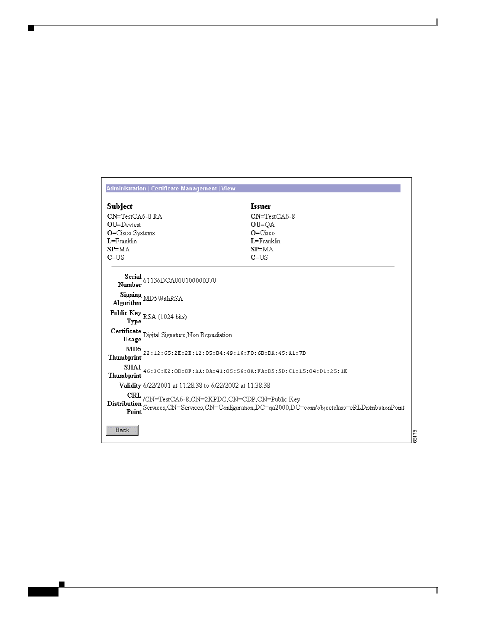 Administration | certificate management | view | Cisco VPN 3002 User Manual | Page 176 / 282