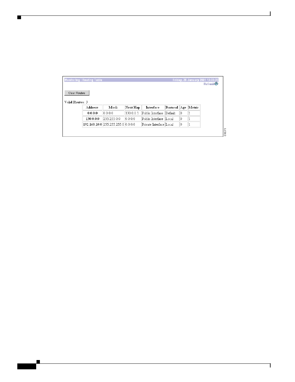 Monitoring | routing table | Cisco VPN 3002 User Manual | Page 190 / 282