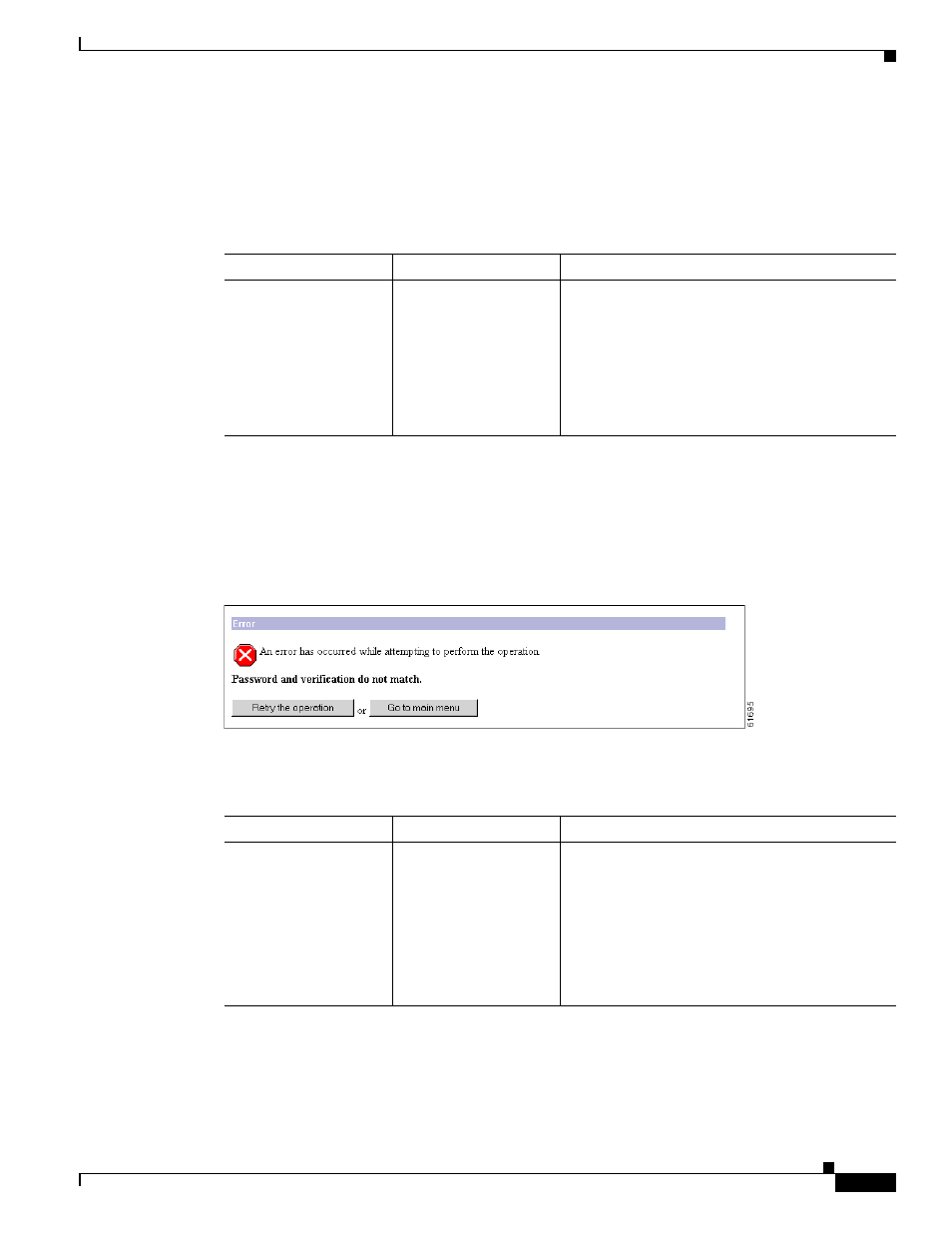 Incorrect display, Error message | Cisco VPN 3002 User Manual | Page 267 / 282