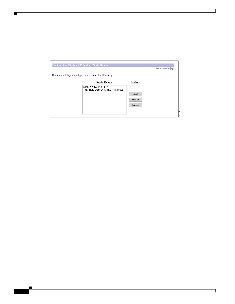 Static routes, Add / modify / delete, Reminder | Cisco VPN 3002 User Manual | Page 70 / 282