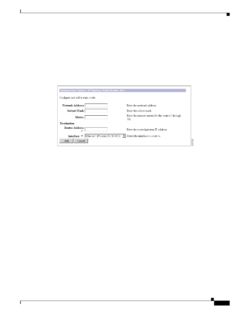 Network address, Subnet mask, Metric | Cisco VPN 3002 User Manual | Page 71 / 282