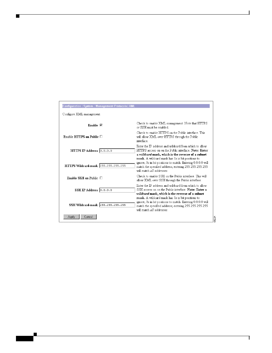 Enable xml, Enable https on public | Cisco VPN 3002 User Manual | Page 94 / 282