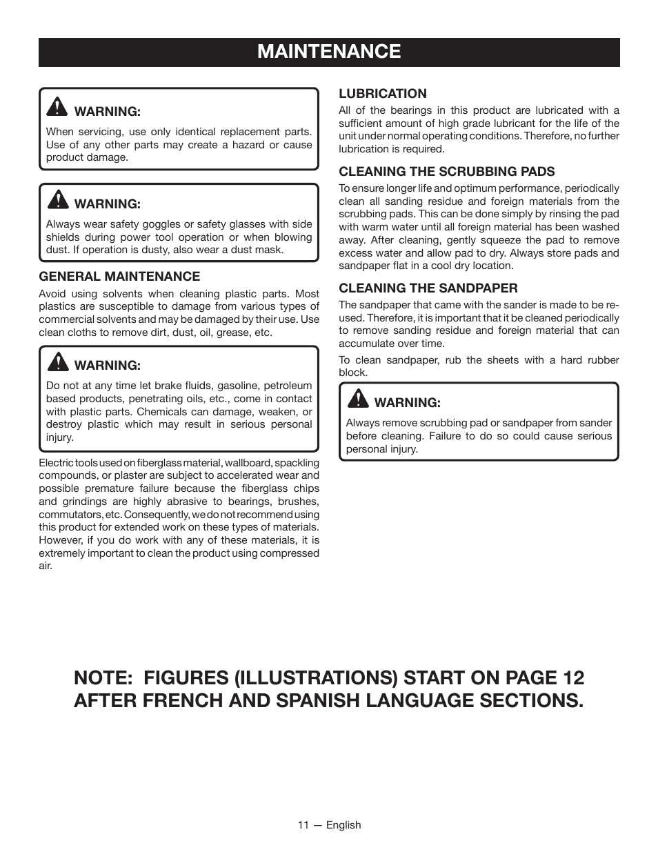 Ryobi CFS1501 User Manual | Page 11 / 36