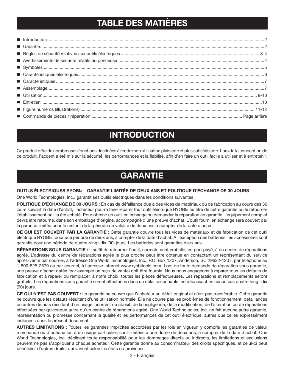 Ryobi S630D User Manual | Page 11 / 32