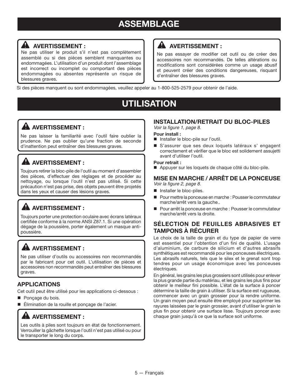 Assemblage utilisation | Ryobi P400 User Manual | Page 11 / 24