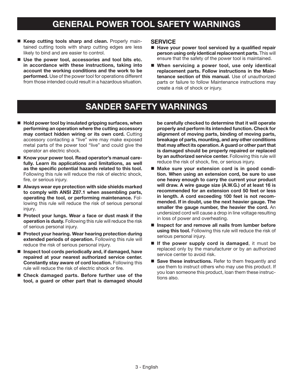 Ryobi S631D User Manual | Page 3 / 28