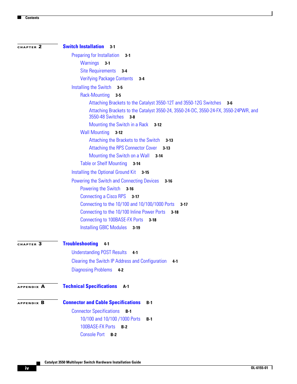 Cisco 3550 User Manual | Page 4 / 86