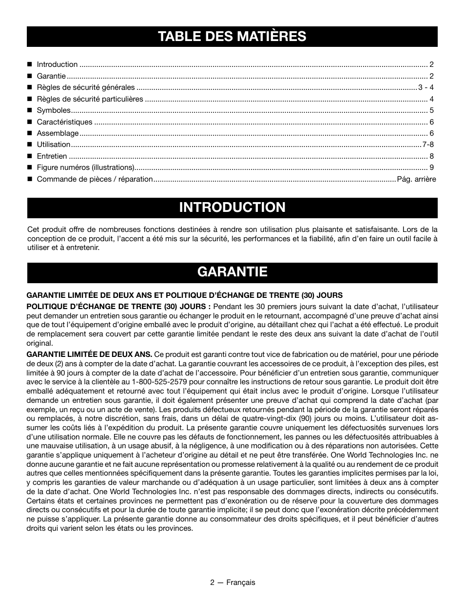 Ryobi HP52L User Manual | Page 9 / 24