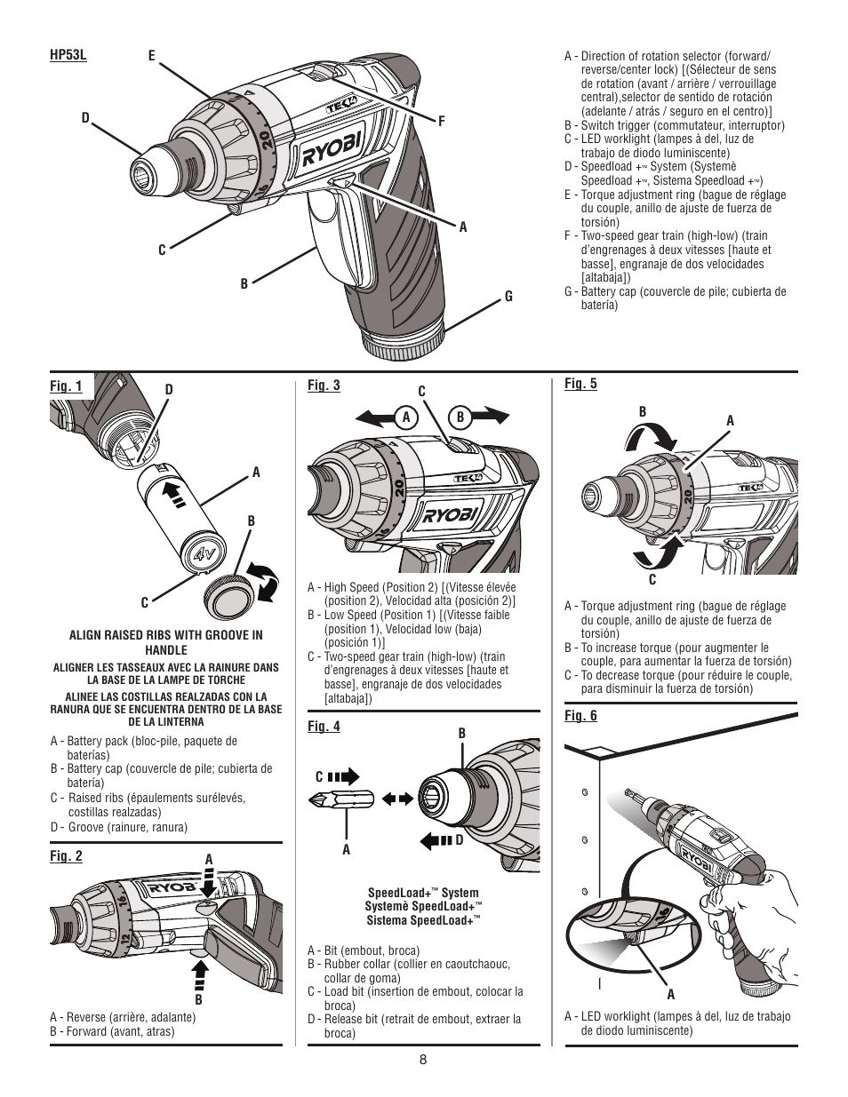Ryobi HP53L User Manual | Page 20 / 24