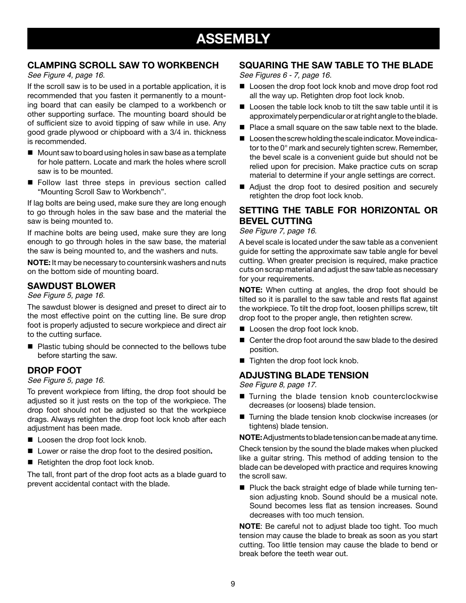 Assembly | Ryobi SC165VS User Manual | Page 9 / 48