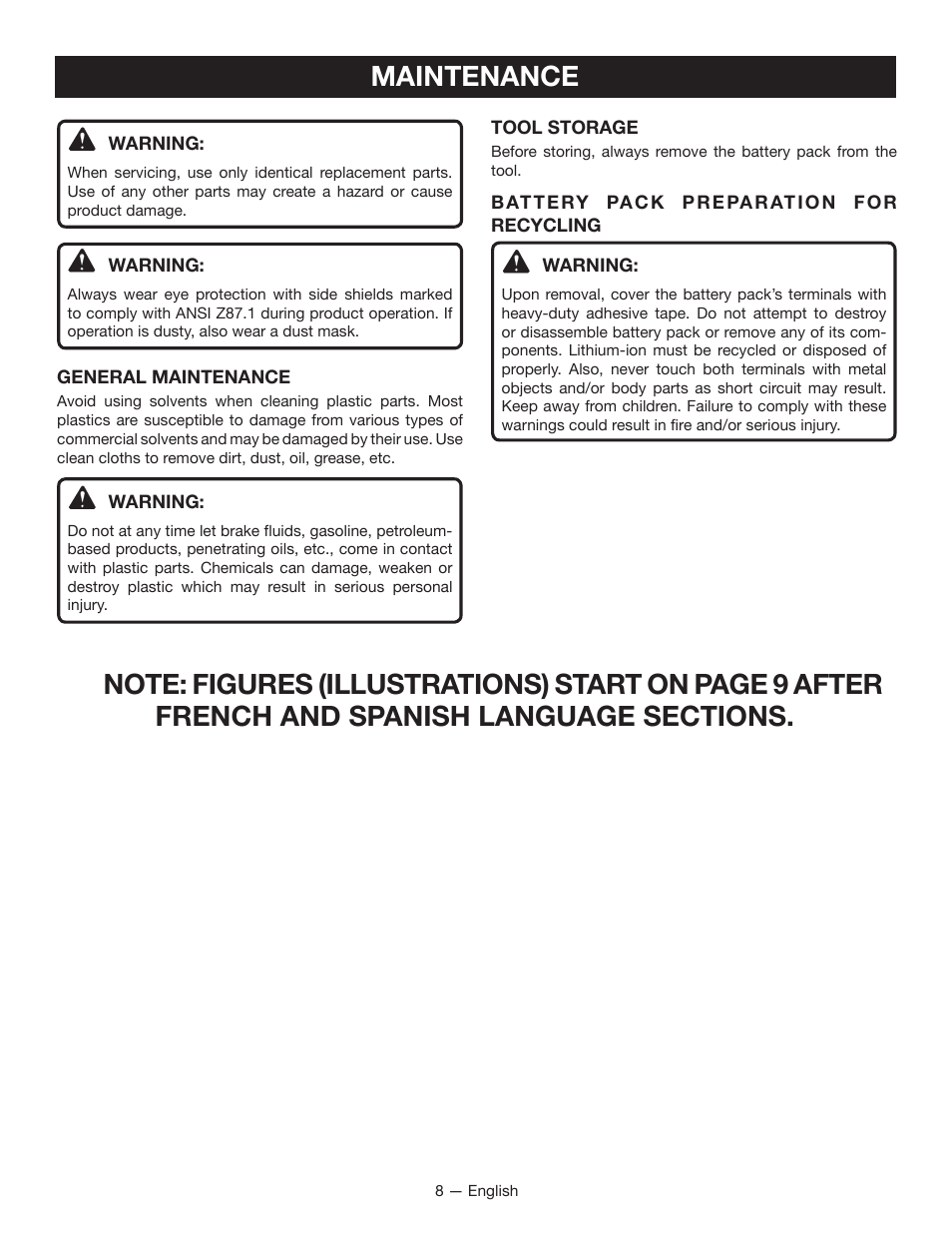 Ryobi MC100L User Manual | Page 8 / 24