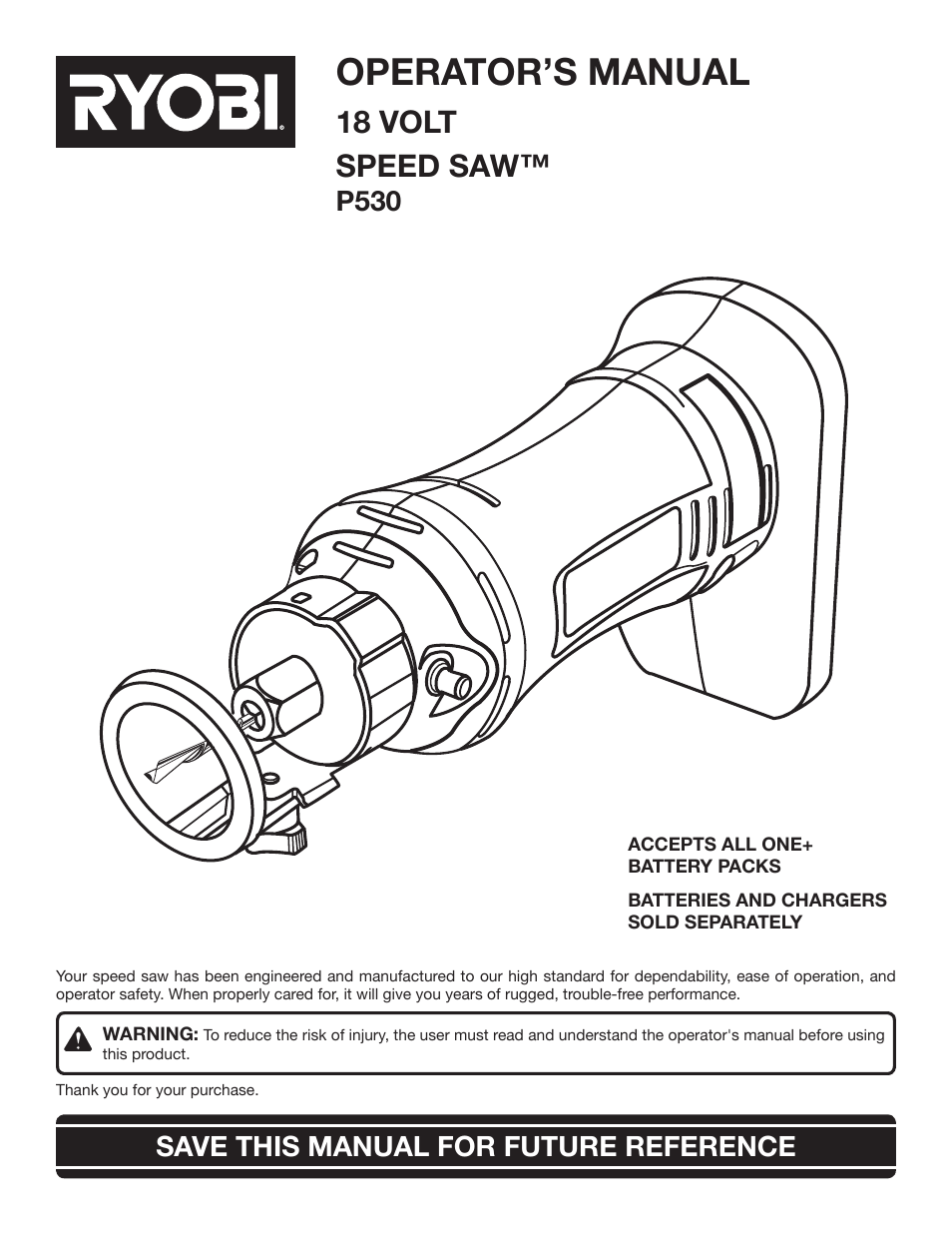 Ryobi P530 User Manual | 46 pages
