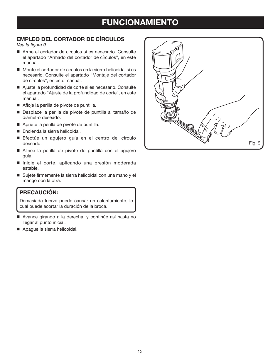 Funcionamiento | Ryobi P530 User Manual | Page 43 / 46