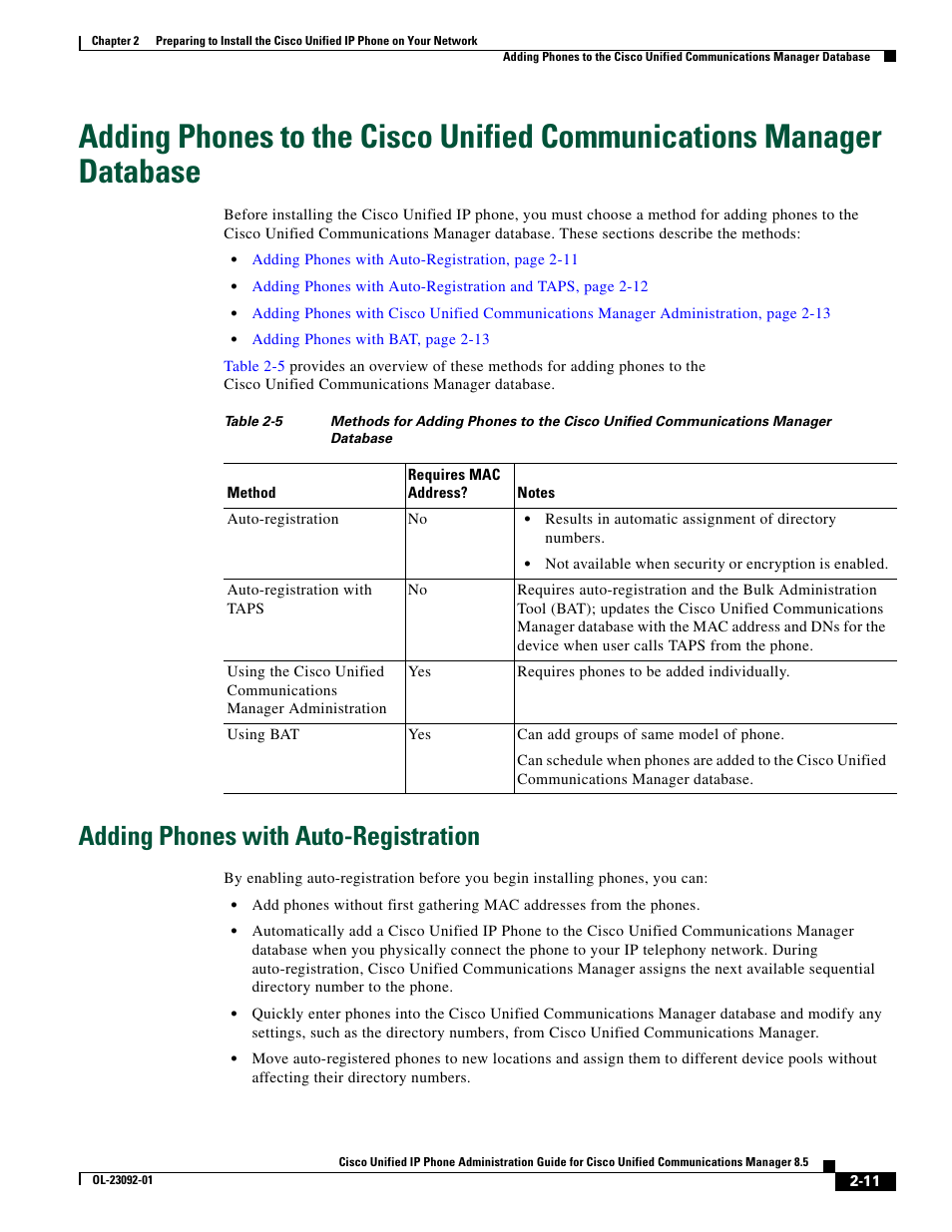 Adding phones with auto-registration | Cisco OL-23092-01 User Manual | Page 11 / 16