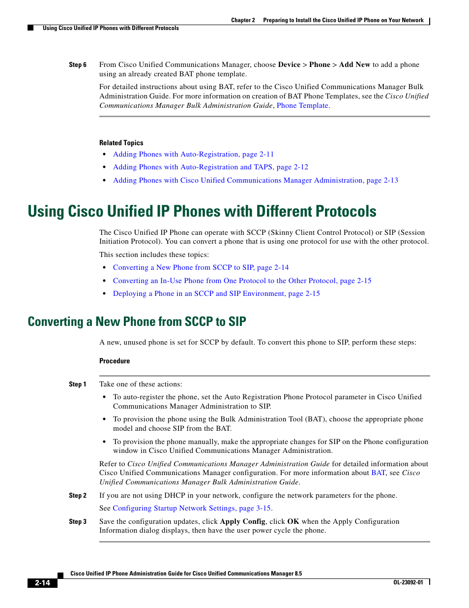 Converting a new phone from sccp to sip | Cisco OL-23092-01 User Manual | Page 14 / 16