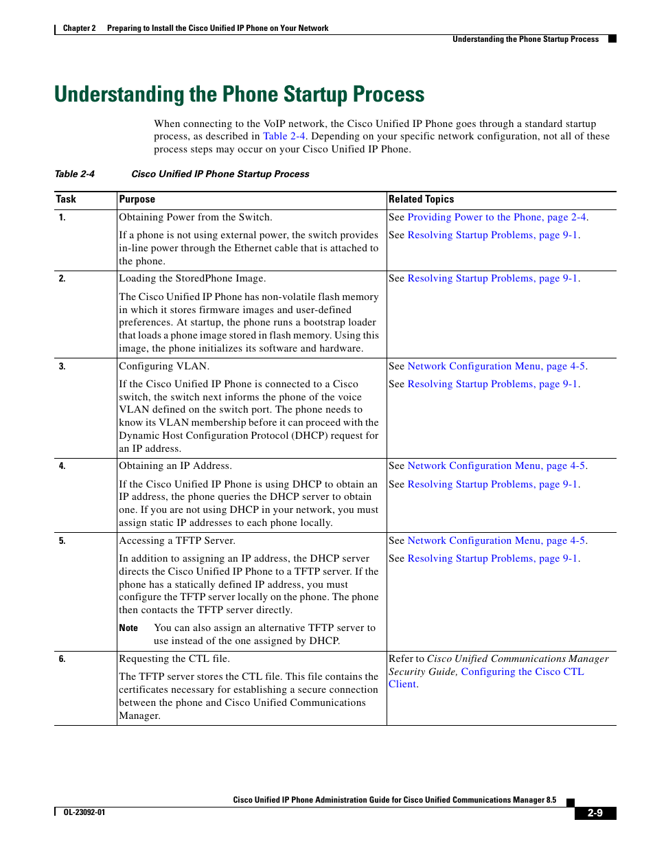 Understanding the phone startup process | Cisco OL-23092-01 User Manual | Page 9 / 16