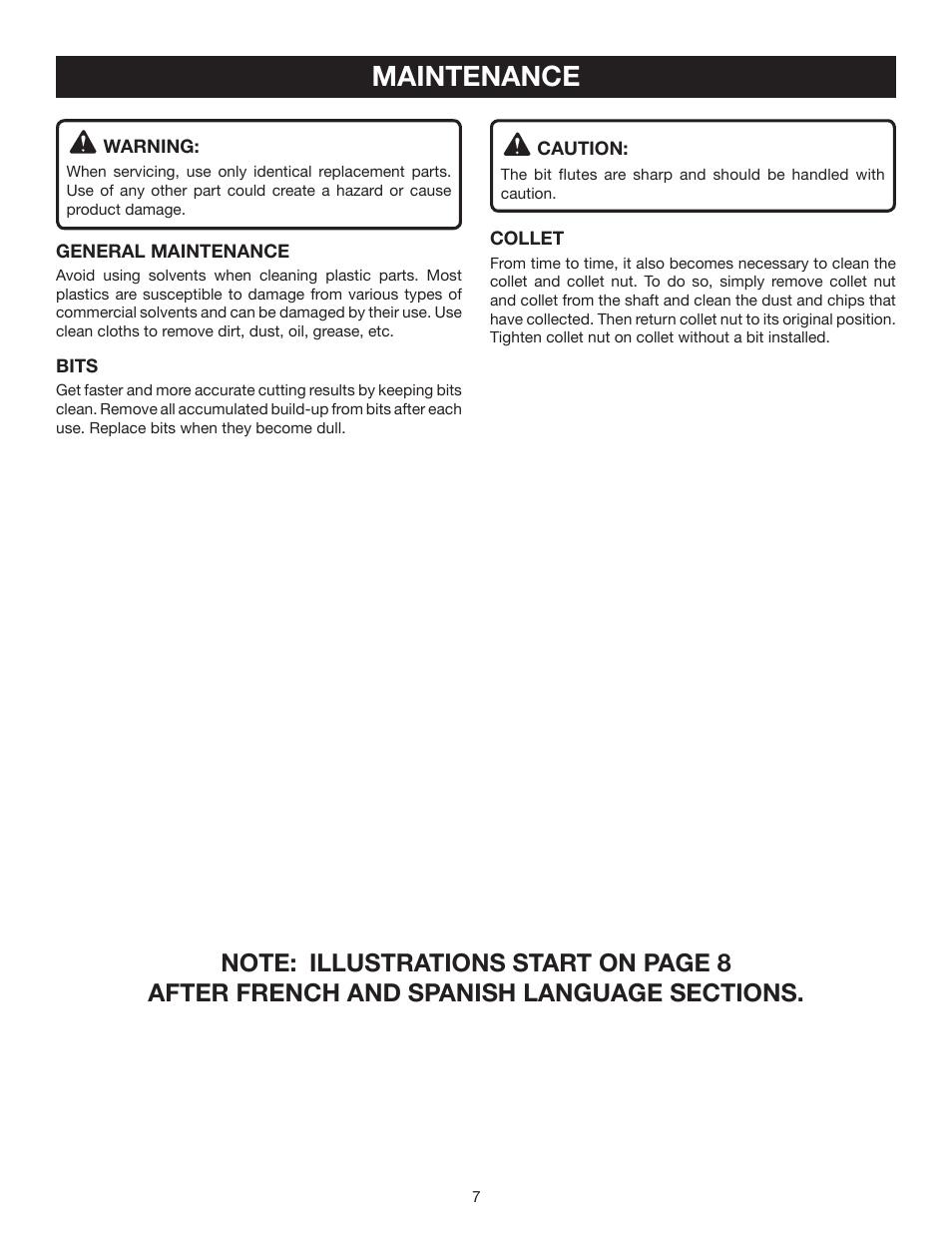 Maintenance | Ryobi P531 User Manual | Page 7 / 24