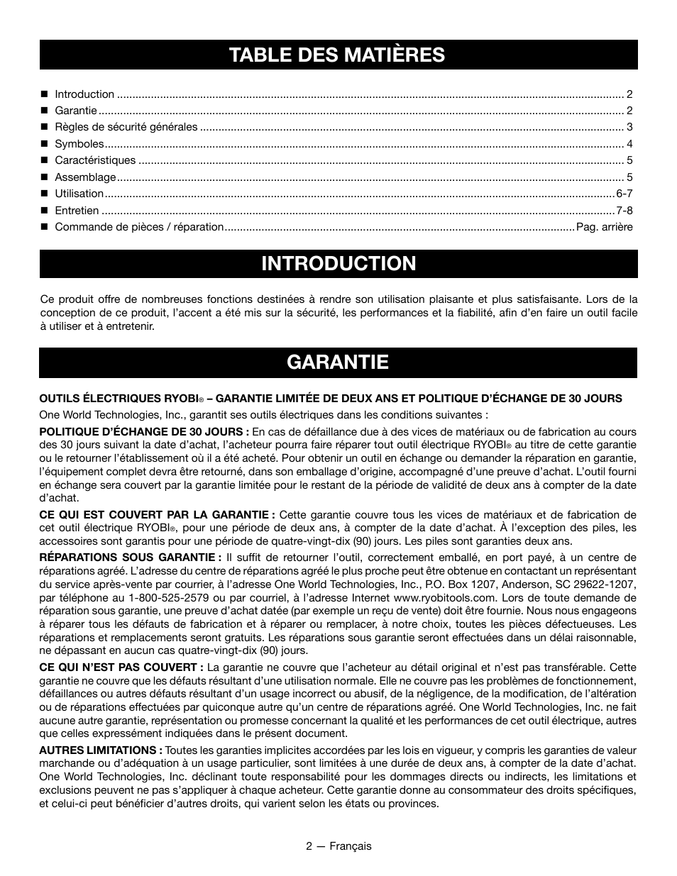 Ryobi P715 User Manual | Page 9 / 24