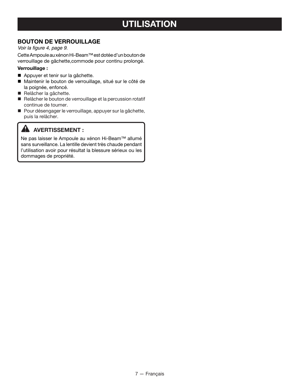 Utilisation | Ryobi P716 User Manual | Page 14 / 24