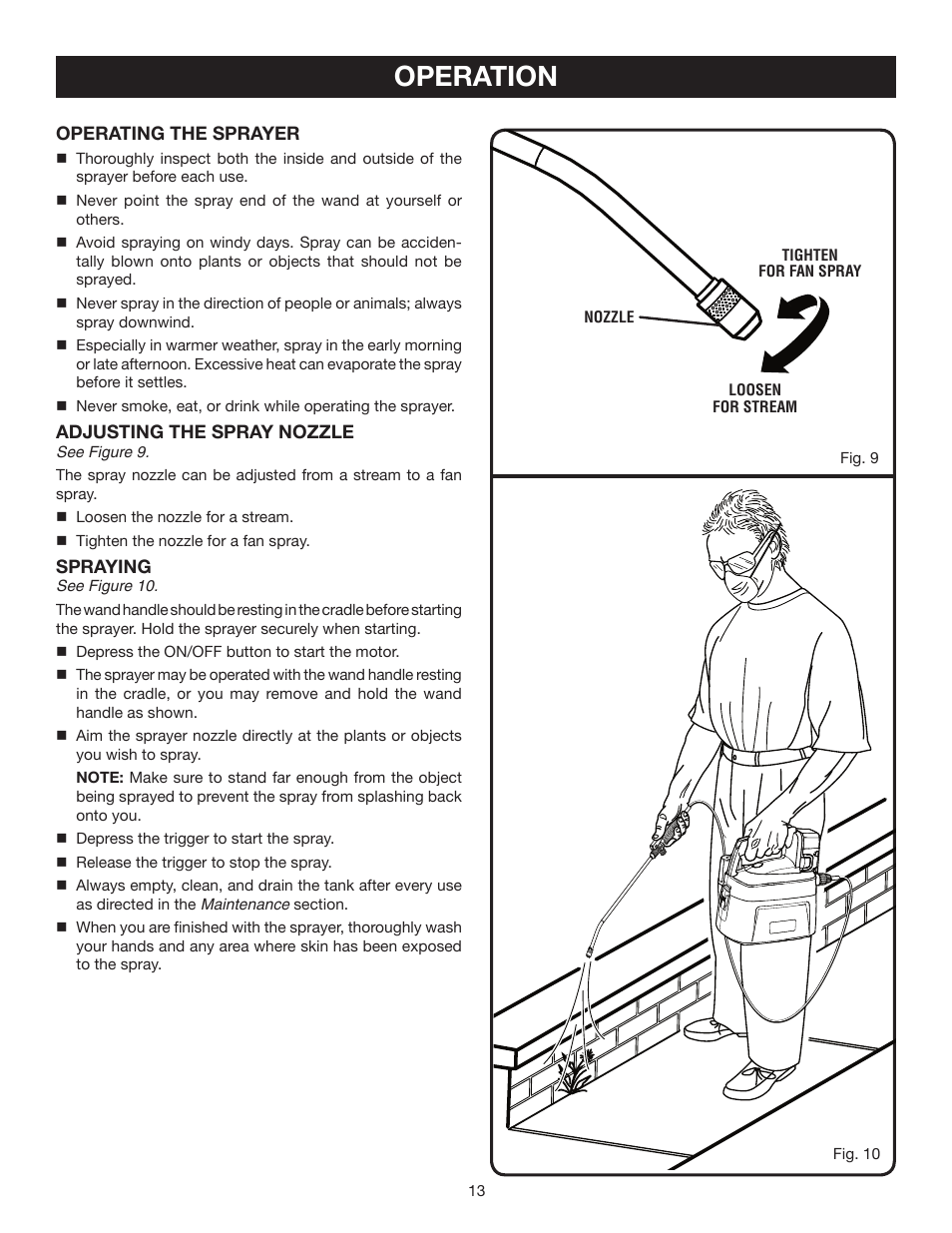 Operation | Ryobi P2400 User Manual | Page 13 / 16