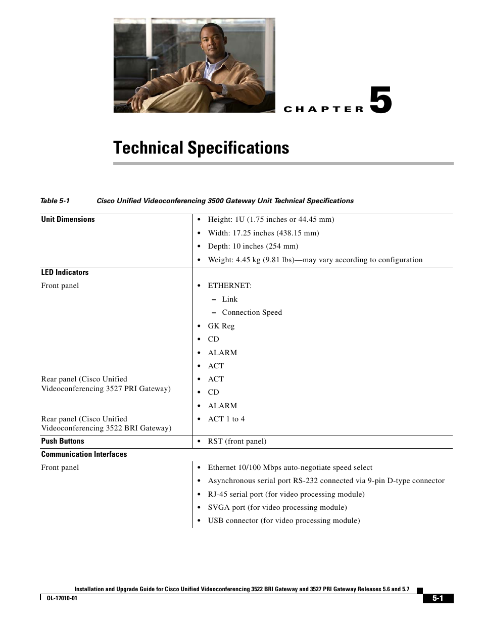 Technical specifications | Cisco 3522 BRI User Manual | Page 37 / 52