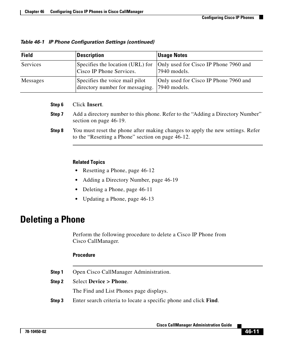 Deleting a phone | Cisco 78-10450-02 User Manual | Page 11 / 26