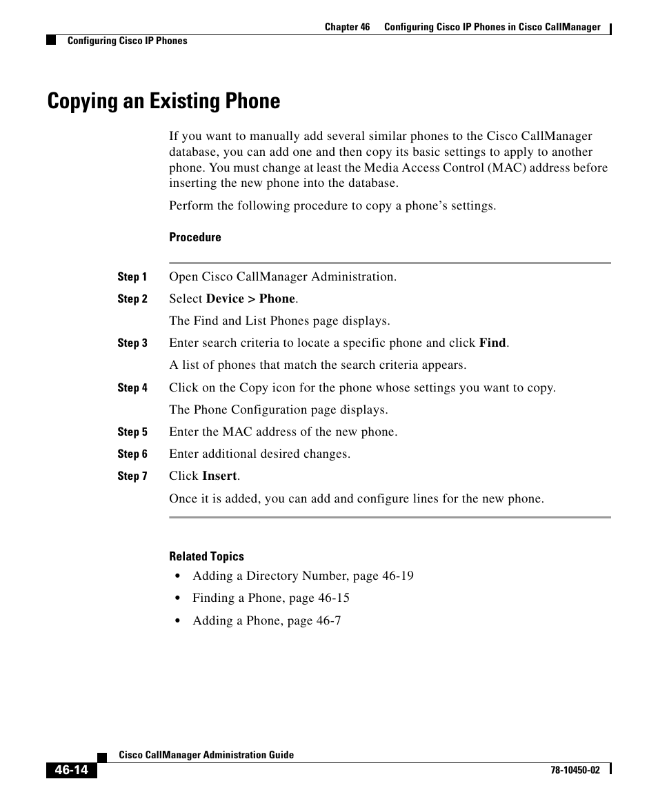Copying an existing phone | Cisco 78-10450-02 User Manual | Page 14 / 26