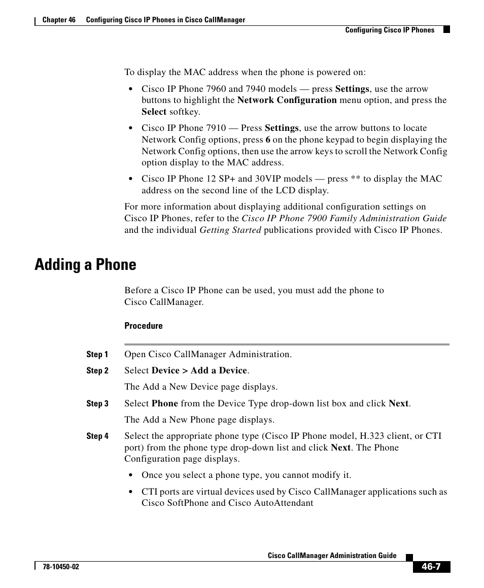 Adding a phone | Cisco 78-10450-02 User Manual | Page 7 / 26