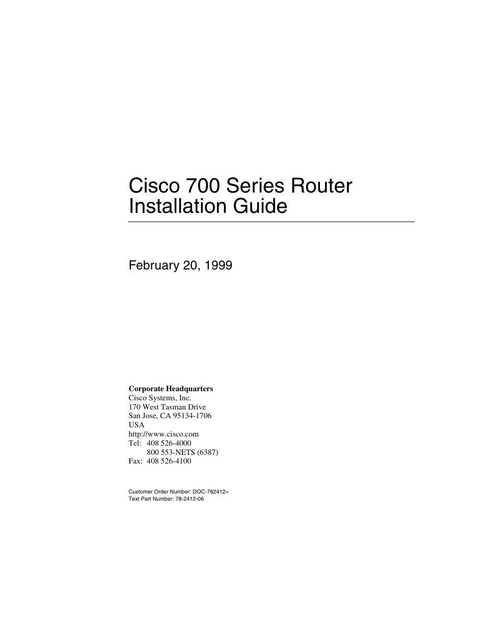 Cisco 700 User Manual | 118 pages