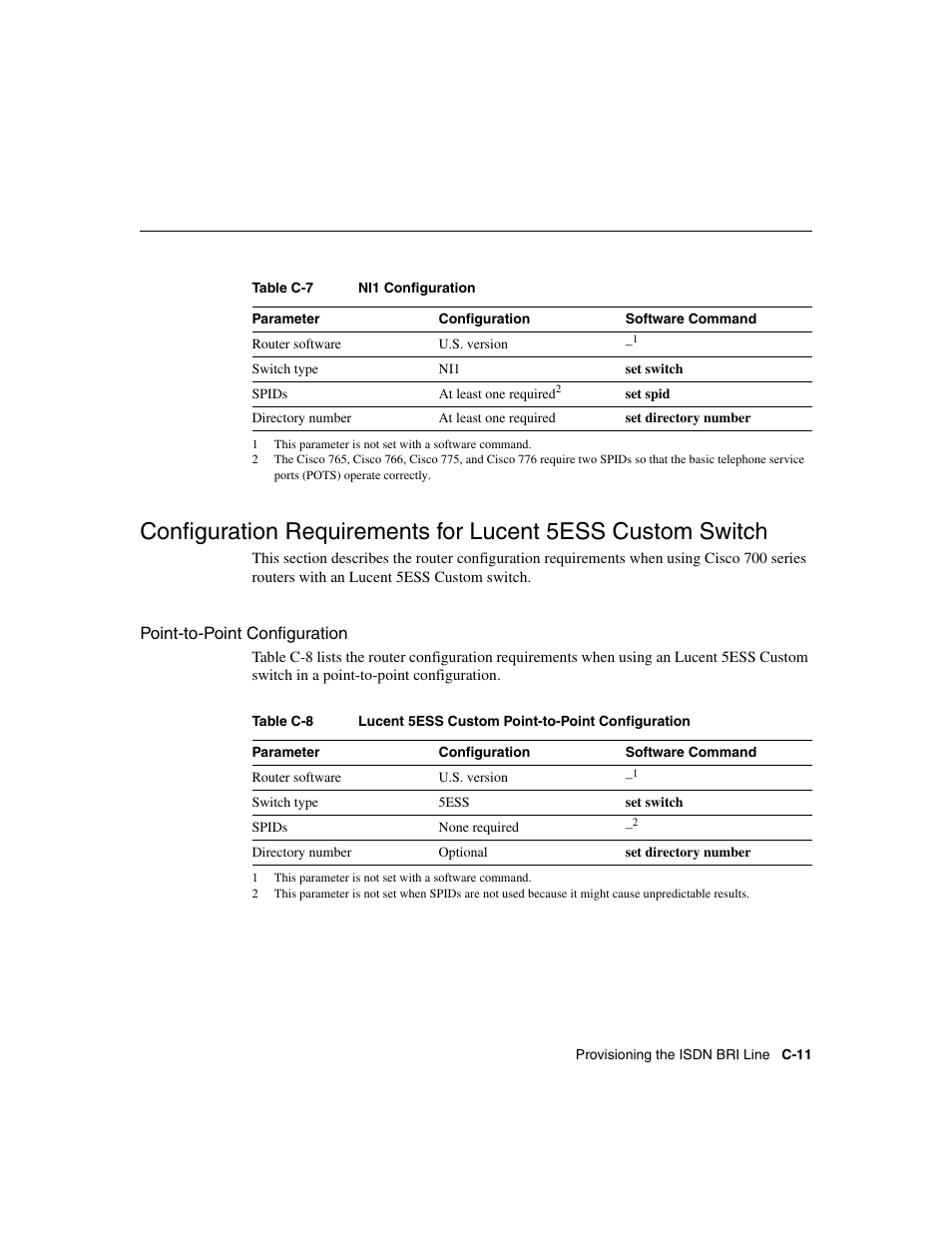 Point-to-point configuration, C-11 | Cisco 700 User Manual | Page 107 / 118