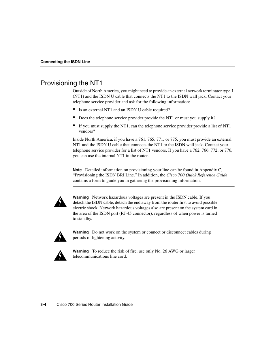 Provisioning the nt1 | Cisco 700 User Manual | Page 40 / 118