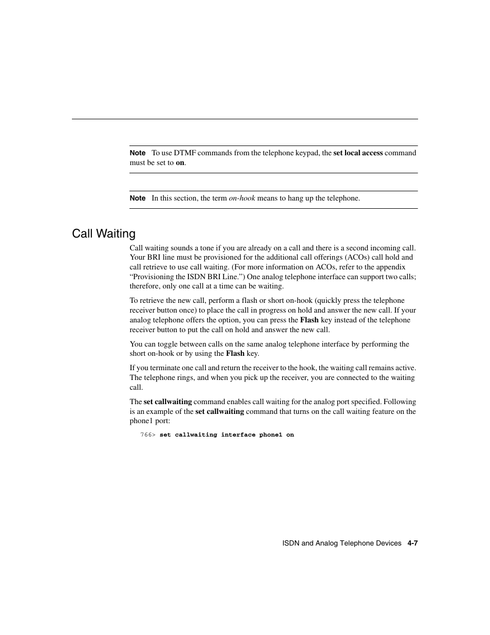 Call waiting | Cisco 700 User Manual | Page 55 / 118