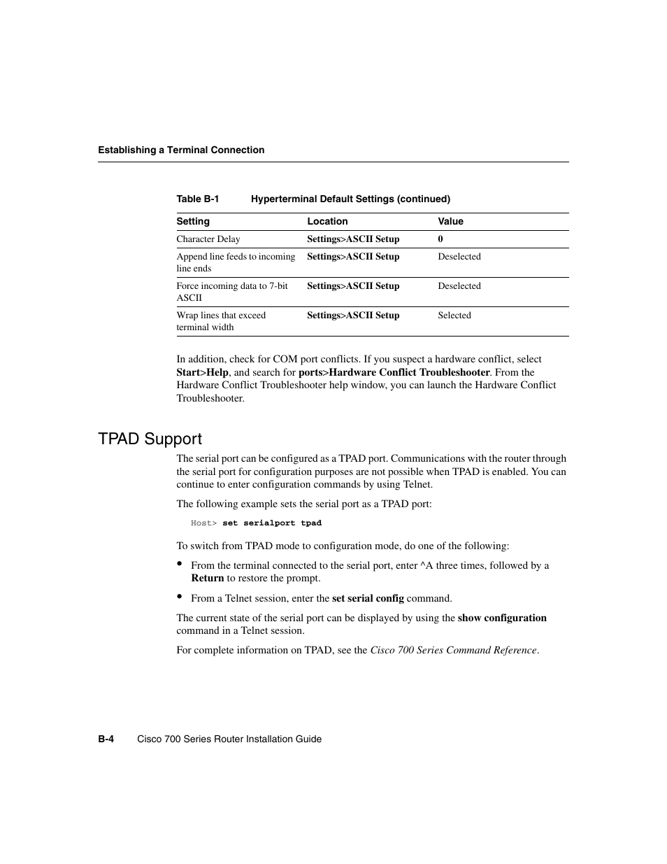 Tpad support | Cisco 700 User Manual | Page 90 / 118