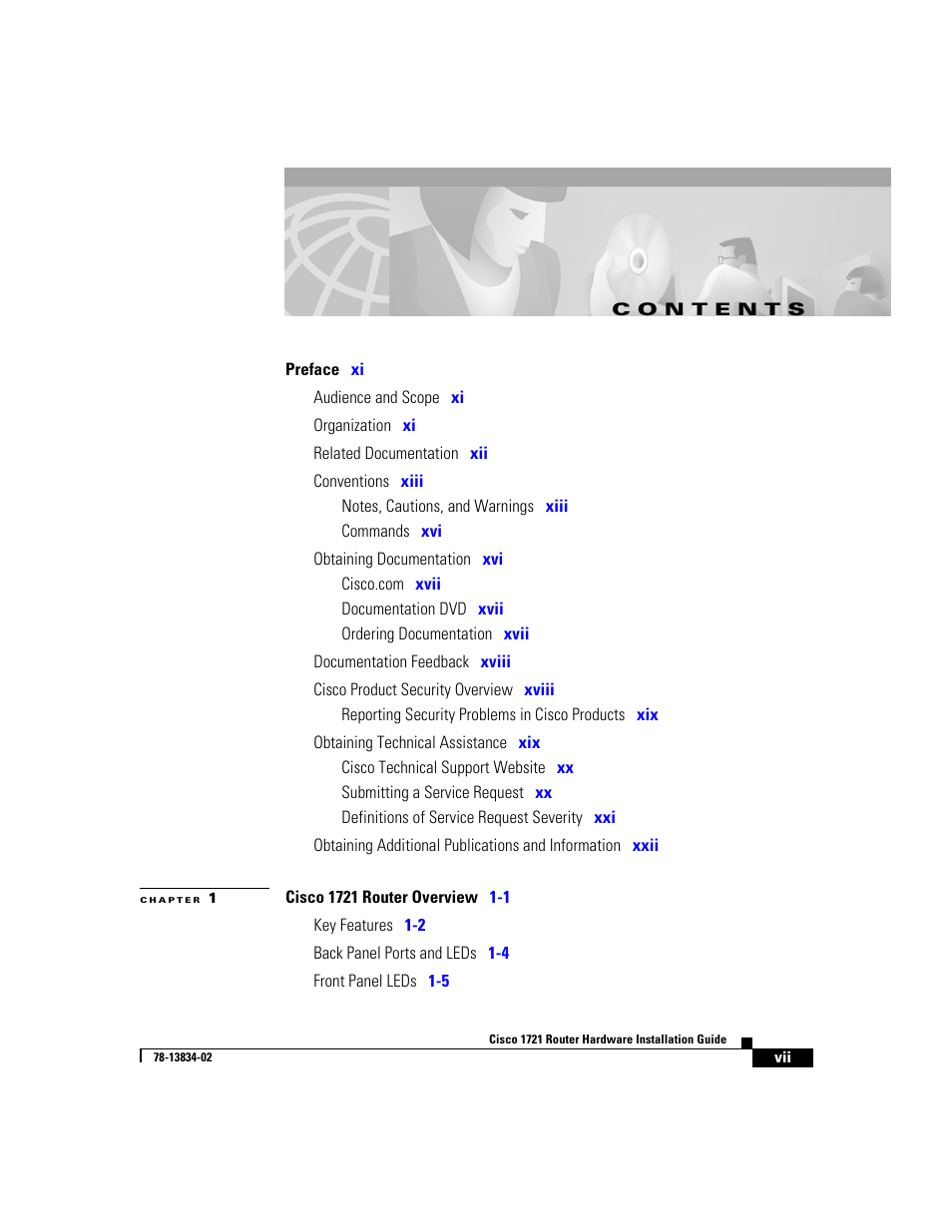 Cisco 1721 User Manual | Page 5 / 92