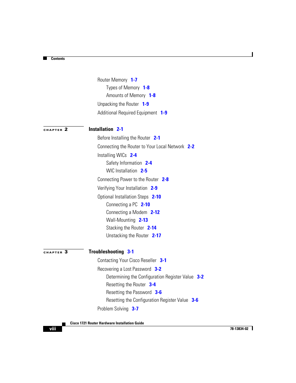 Cisco 1721 User Manual | Page 6 / 92