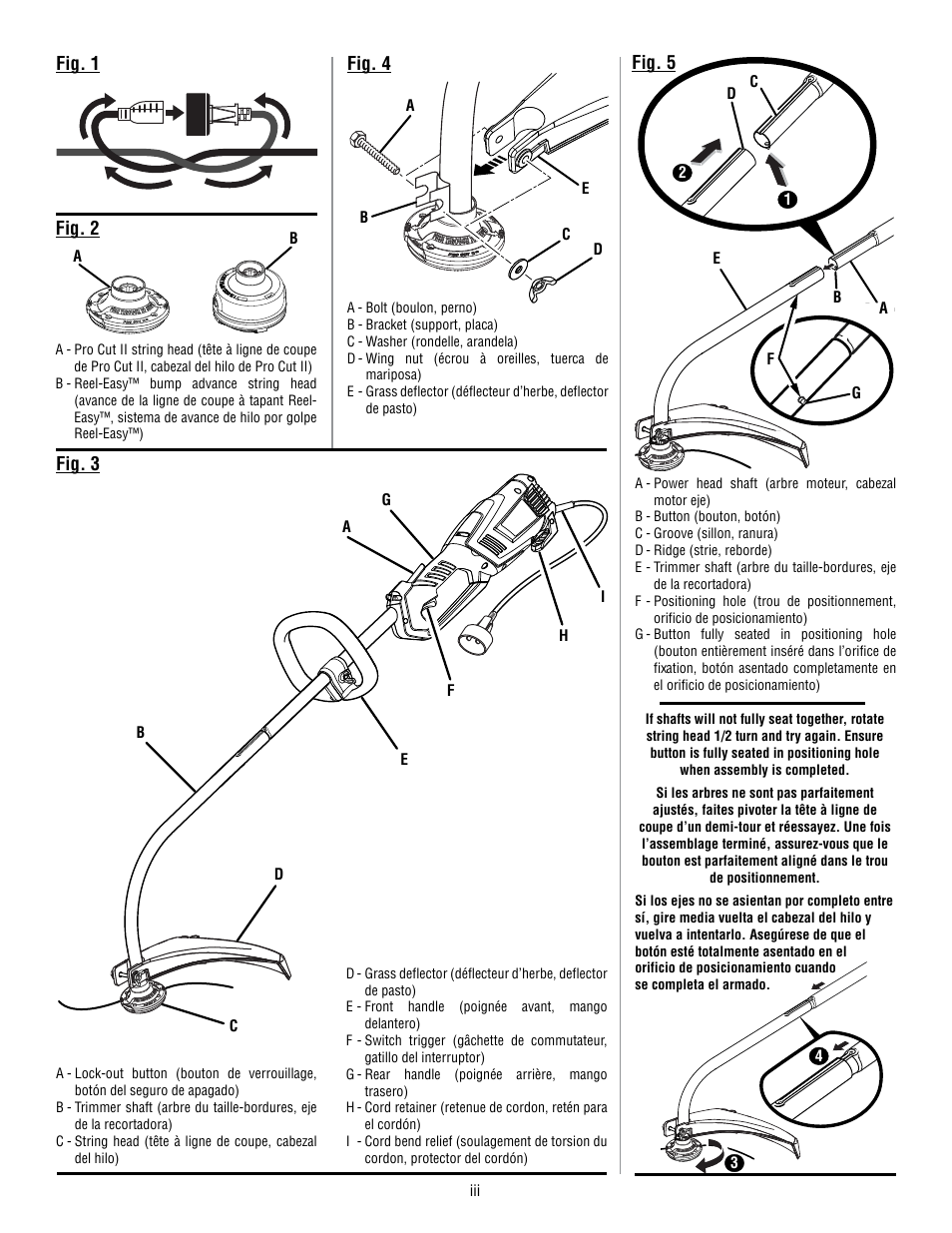 Fig. 5, Fig. 2 fig. 1 fig. 4, Fig. 3 | Ryobi RY41131 User Manual | Page 3 / 40