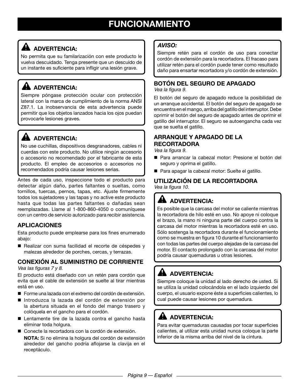 Funcionamiento | Ryobi RY41131 User Manual | Page 35 / 40