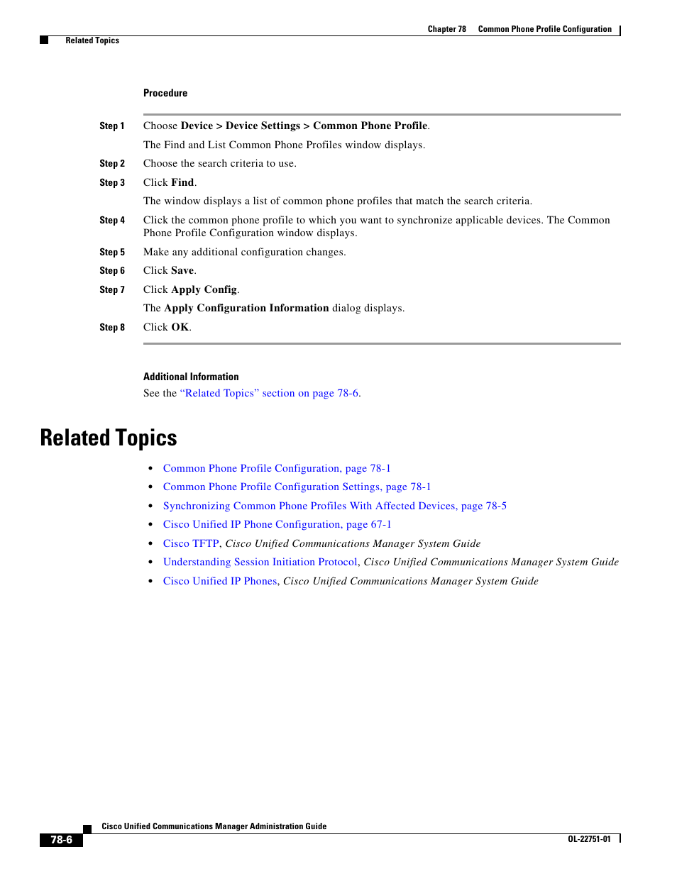 Related topics | Cisco OL-22751-01 User Manual | Page 6 / 6