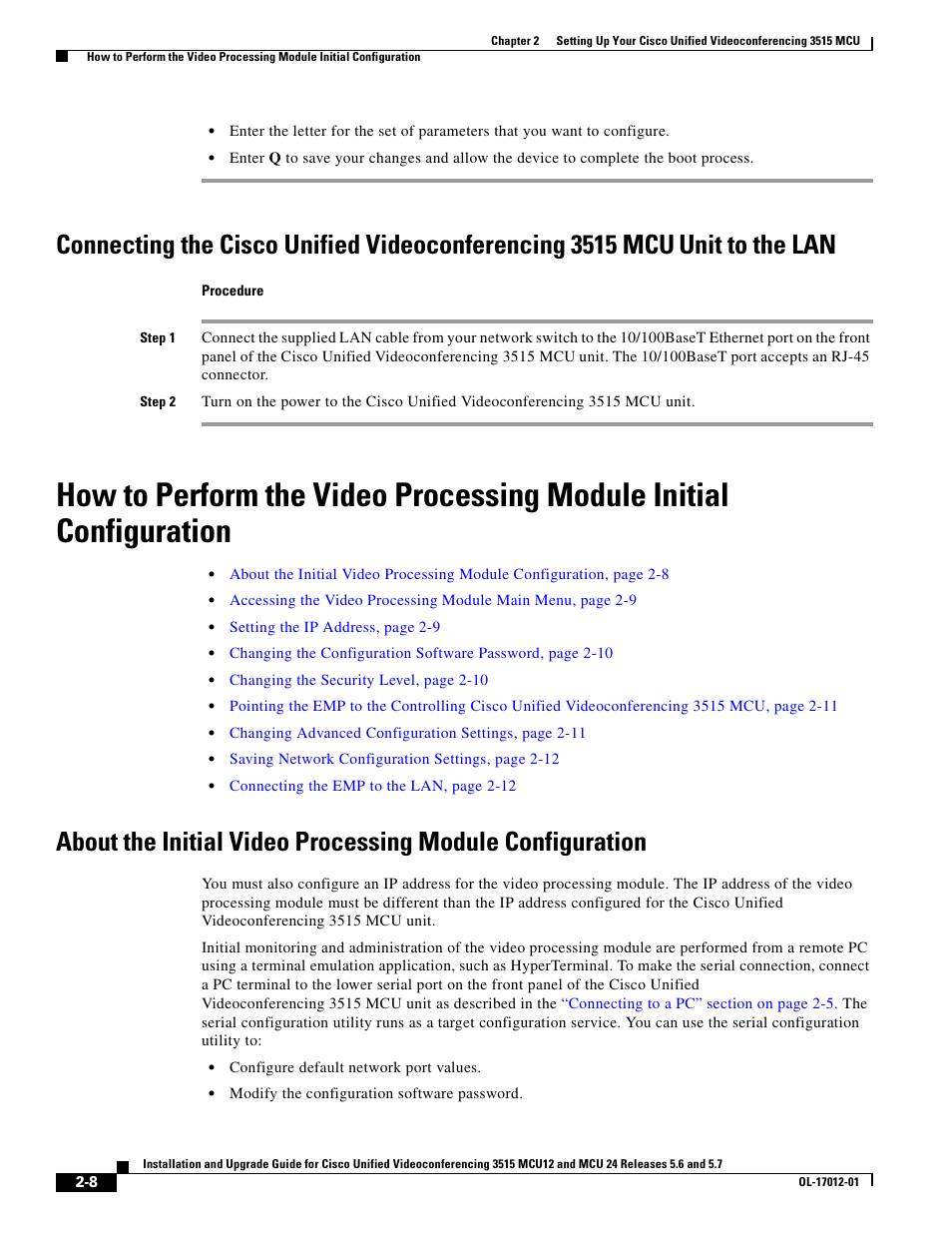 Unit to the lan | Cisco 3515 MCU24 User Manual | Page 20 / 44