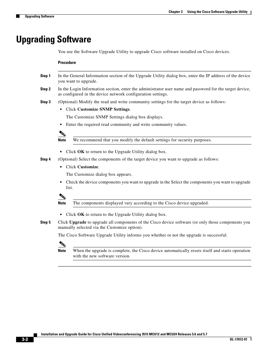 Upgrading software | Cisco 3515 MCU24 User Manual | Page 30 / 44