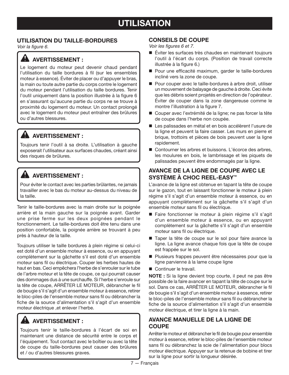 Utilisation | Ryobi RY40220 User Manual | Page 15 / 28