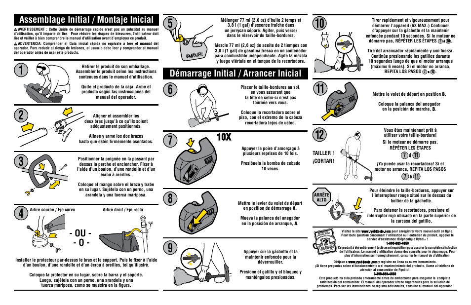 Ou - - o | Ryobi RY28121 User Manual | Page 2 / 2