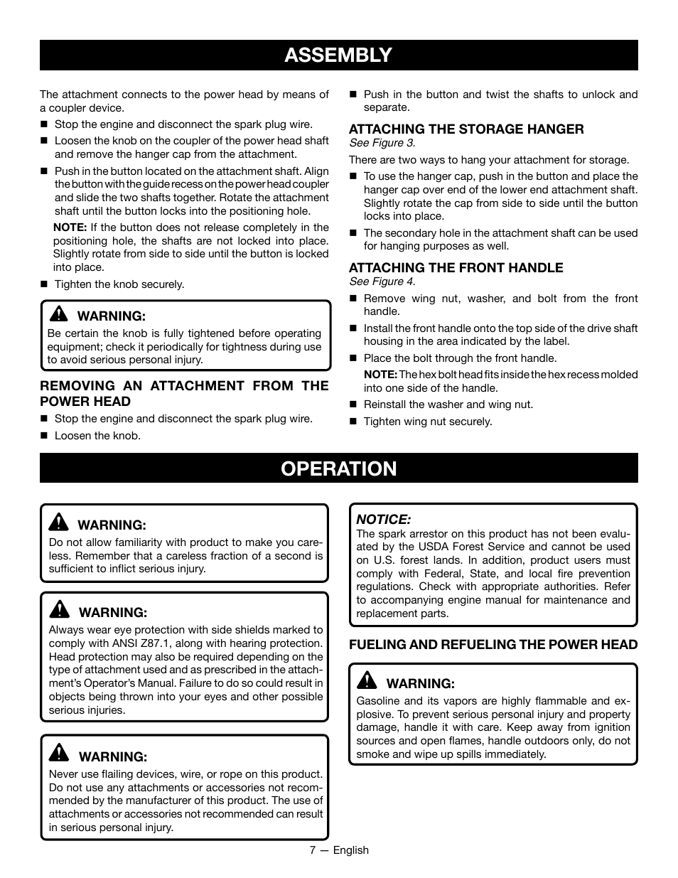 Assembly operation | Ryobi RY28101 User Manual | Page 9 / 38