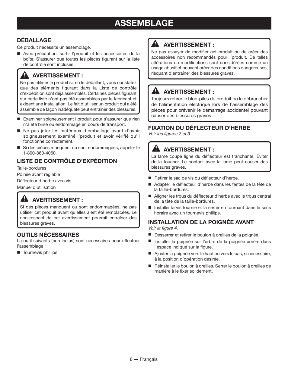 Assemblage | Ryobi P2200 User Manual | Page 25 / 44