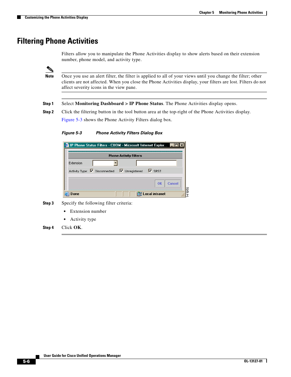 Filtering phone activities | Cisco OL-13127-01 User Manual | Page 6 / 6