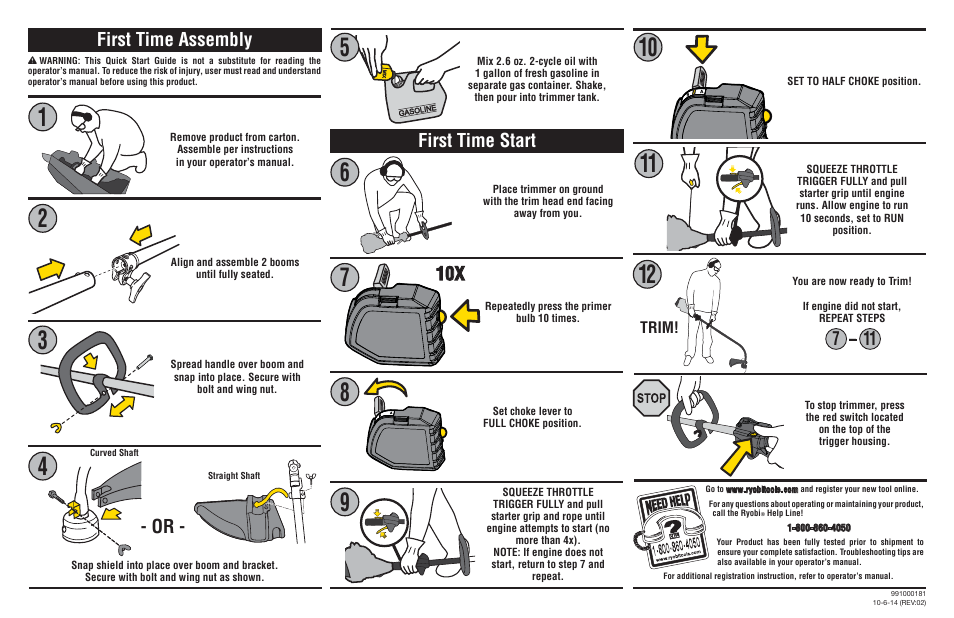 Ryobi RY252CS User Manual | 2 pages