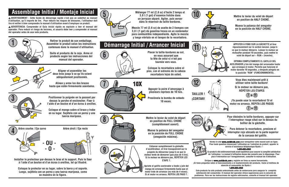 Ou - - o | Ryobi RY252CS User Manual | Page 2 / 2